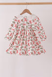 Red Holly Bow Smocked Lace Dress - Aaria Tees Aaria Tees