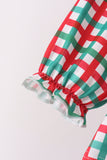 Red Character Embroidery Gingham Bloomer Set - Aaria Tees Aaria Tees