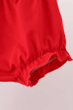 Red Character Embroidery Gingham Bloomer Set - Aaria Tees Aaria Tees