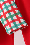 Red Character Embroidery Gingham Pants Set - Aaria Tees Aaria Tees