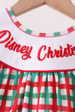 Red Character Embroidery Gingham Dress - Aaria Tees Aaria Tees