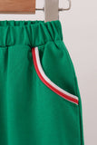 Red Nutcracker Embroidery Stripe Pants Set - Aaria Tees Aaria Tees
