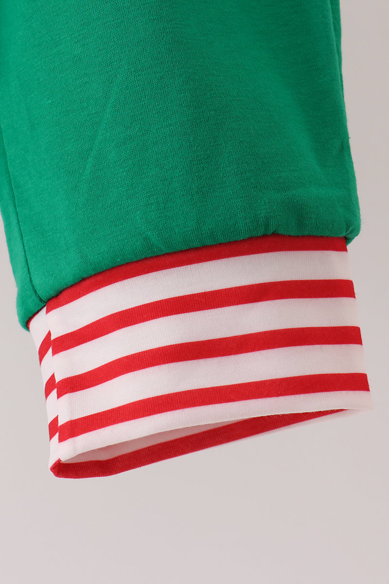 Red Nutcracker Embroidery Stripe Pants Set - Aaria Tees Aaria Tees