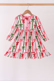 Pink Bow Ruffle Bamboo Dress - Aaria Tees Aaria Tees