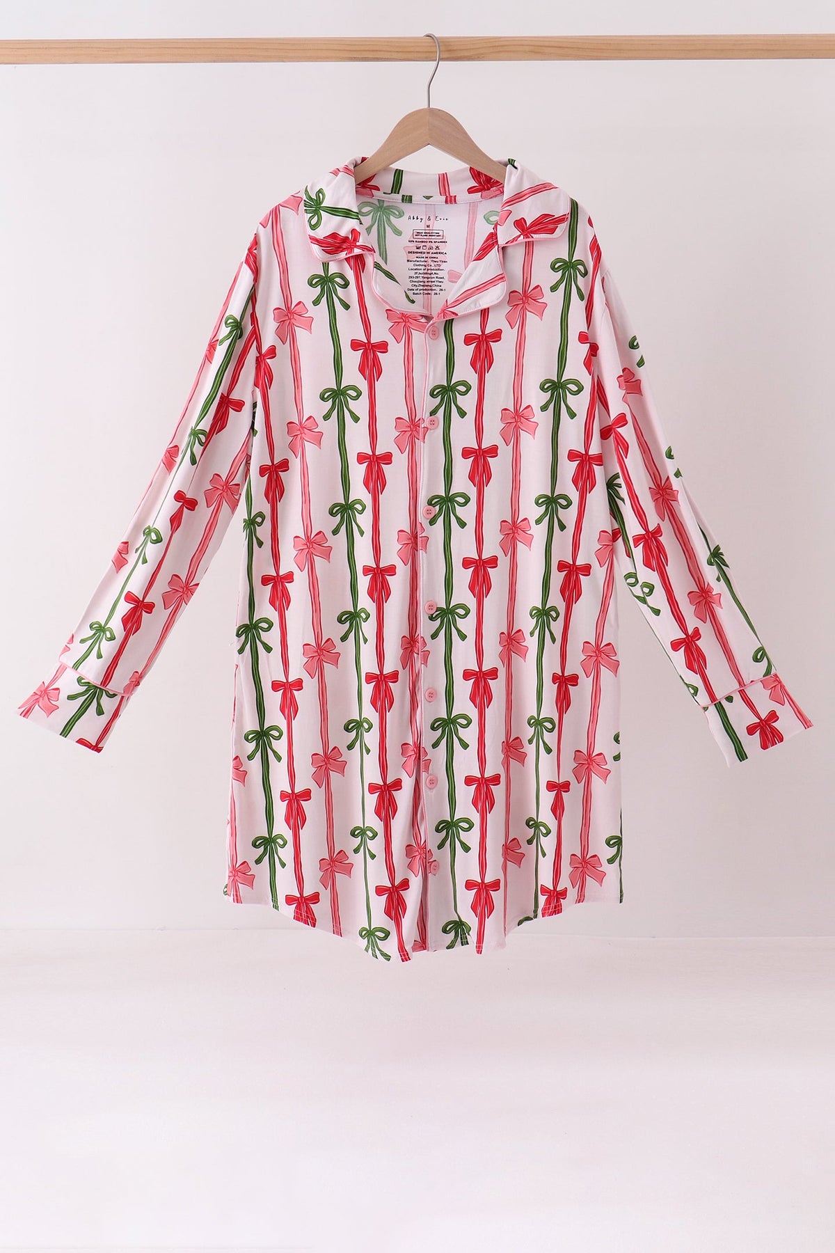 Pink Bow Bamboo Mom Dress - Aaria Tees