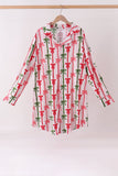 Pink Bow Bamboo Mom Dress - Aaria Tees Aaria Tees