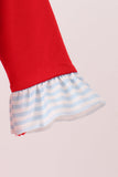 Red Reindeer French Knot Ruffle Romper - Aaria Tees Aaria Tees