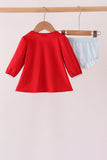 Red Reindeer French Knot Bloomer Set - Aaria Tees Aaria Tees