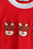 Red Reindeer French Knot Romper - Aaria Tees Aaria Tees