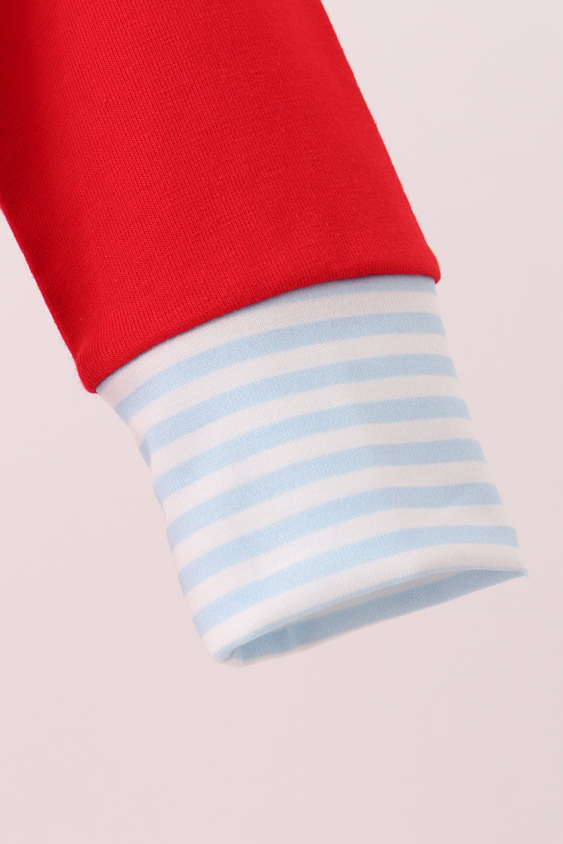 Red Reindeer French Knot Romper - Aaria Tees Aaria Tees
