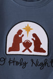 Blue Nativity Embroidery Pants Set - Aaria Tees Aaria Tees