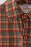 Brown Nativity Embroidery Button Down Shirt - Aaria Tees Aaria Tees