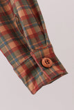Brown Nativity Embroidery Button Down Shirt - Aaria Tees Aaria Tees