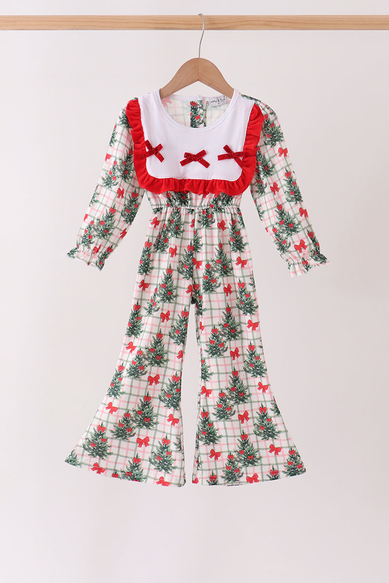 Red Velvet Ruffle jumpsuit - Aaria Tees