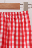 Blue Fire Truck Applique Gingham Pants Set - Aaria Tees Aaria Tees
