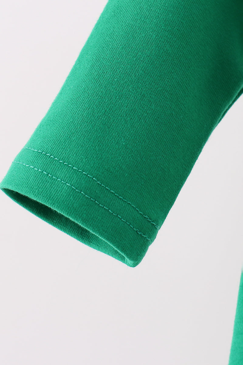 Green Reindeer French Knot Ruffle Romper - Aaria Tees Aaria Tees