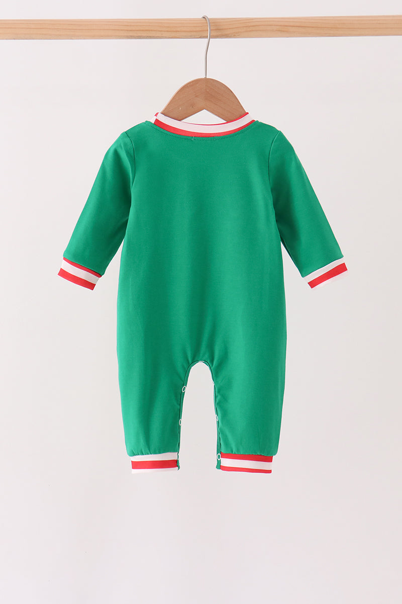 Green Reindeer French Knot Romper - Aaria Tees Aaria Tees