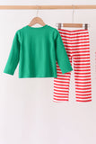 Green Reindeer French Knot Pants Set - Aaria Tees Aaria Tees