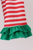 Green Reindeer French Knot Ruffle Pants Set - Aaria Tees Aaria Tees