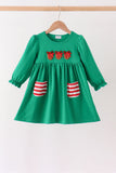 Green Reindeer French Knot Dress - Aaria Tees Aaria Tees