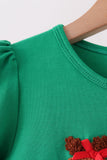 Green Reindeer French Knot Dress - Aaria Tees Aaria Tees