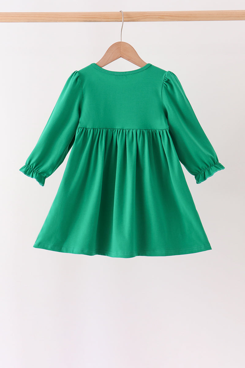 Green Reindeer French Knot Dress - Aaria Tees Aaria Tees