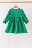 Green Reindeer French Knot Dress - Aaria Tees Aaria Tees