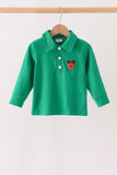 Green Reindeer French Knot Top - Aaria Tees Aaria Tees
