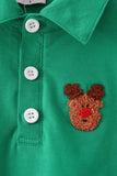 Green Reindeer French Knot Top - Aaria Tees Aaria Tees