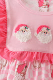 Pink Santa French Knot Ruffle Bloomer Set - Aaria Tees Aaria Tees