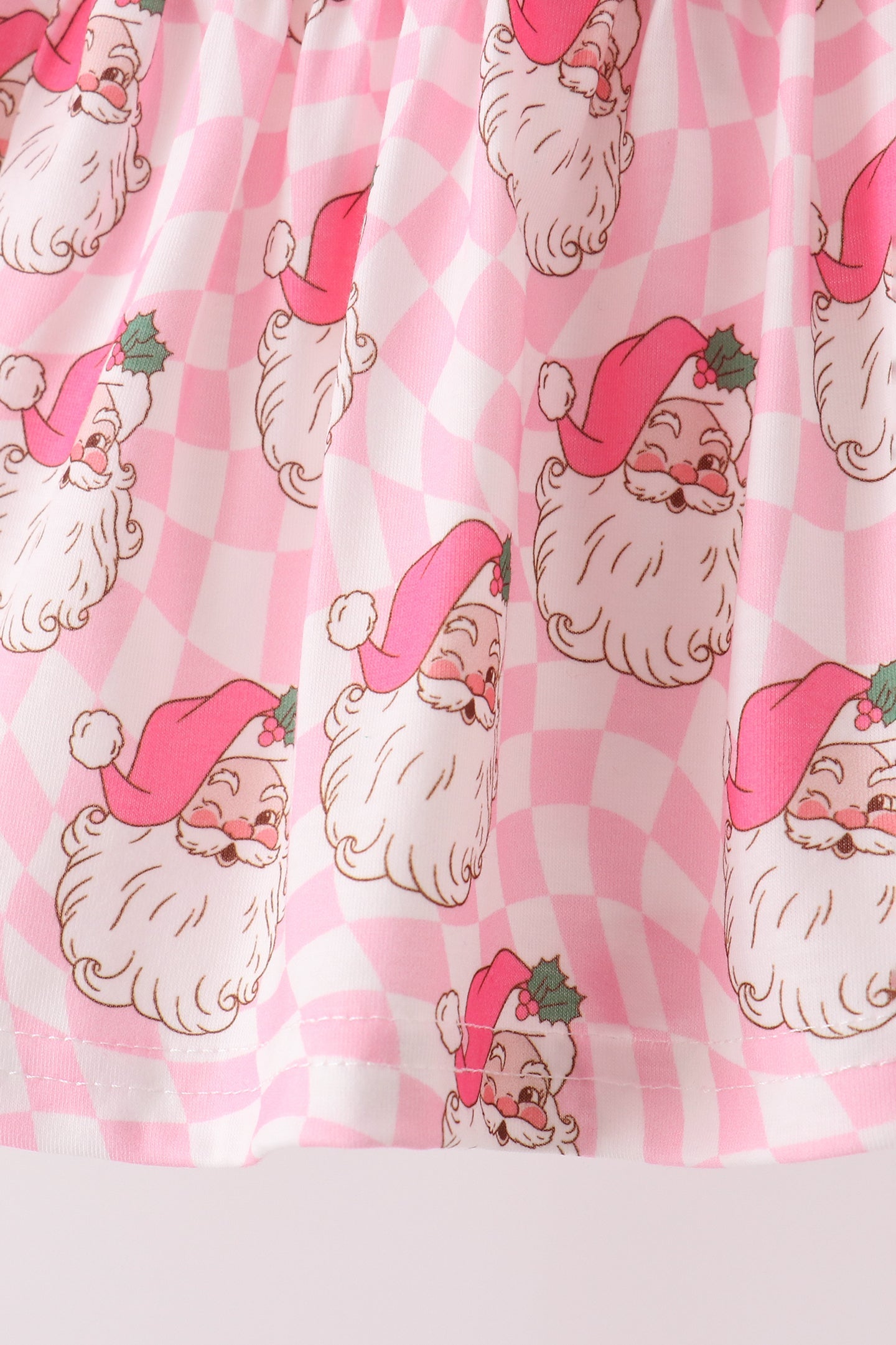 Pink Santa French Knot Ruffle Bloomer Set - Aaria Tees Aaria Tees