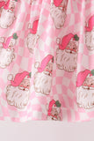 Pink Santa French Knot Ruffle Bloomer Set - Aaria Tees Aaria Tees