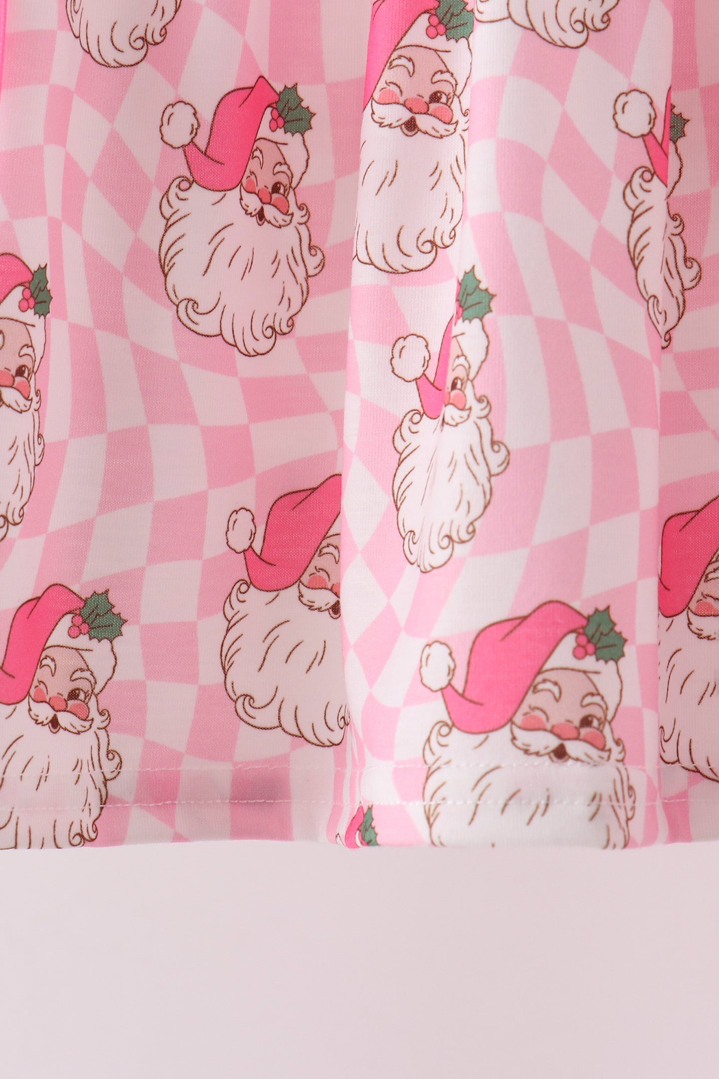 Pink Santa French Knot Bow Pants Set - Aaria Tees Aaria Tees