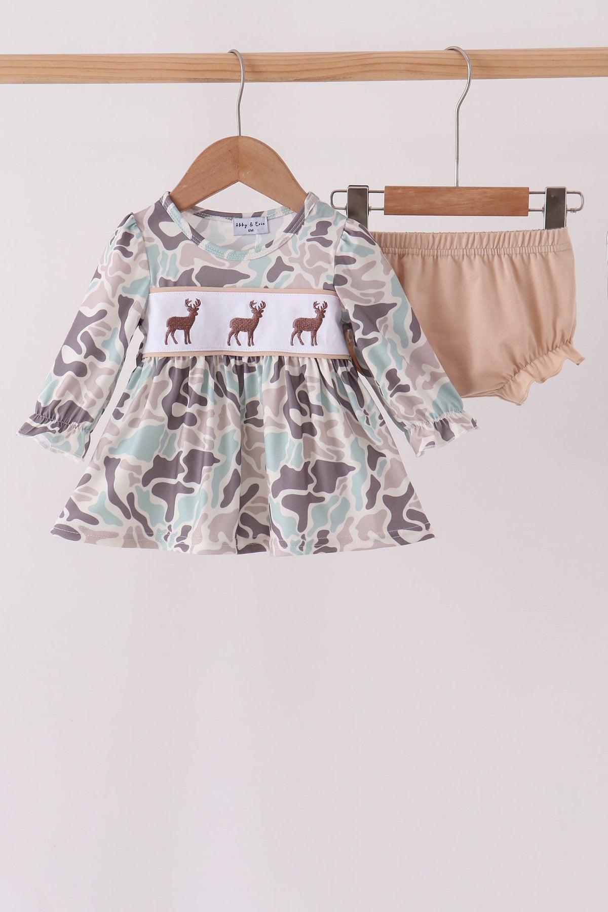 Hunting Deer Embroidery Bloomer Set - Aaria Tees