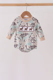 Hunting Deer Embroidery Bubble - Aaria Tees Aaria Tees