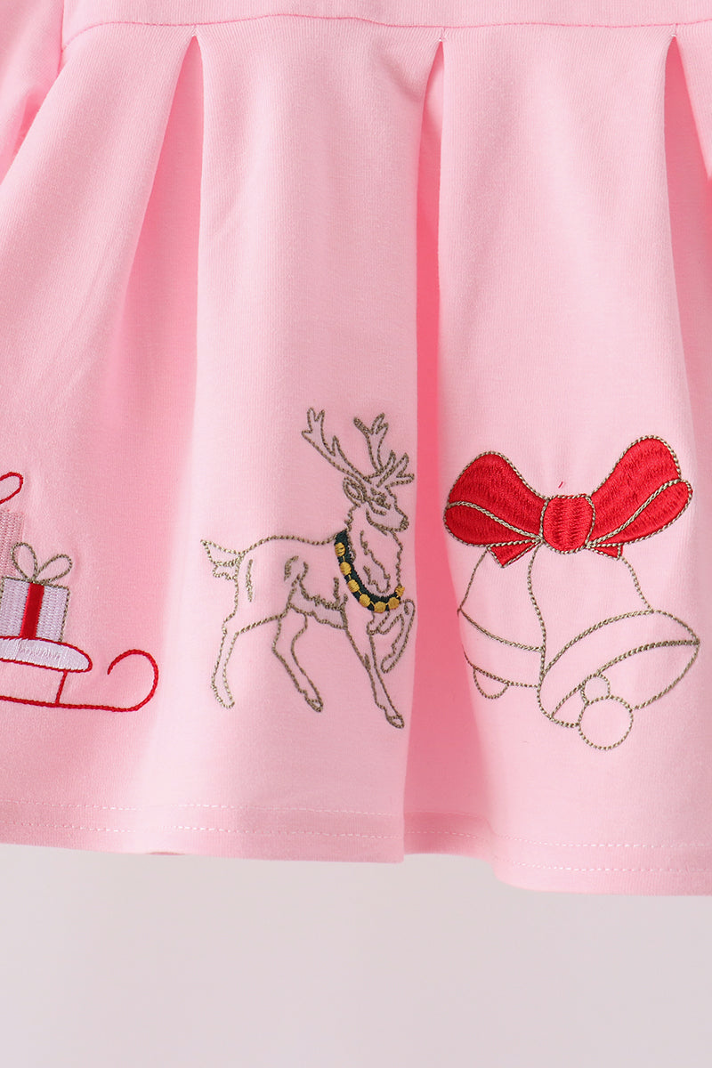 Pink Christmas Embroidery Bloomer Set - Aaria Tees Aaria Tees