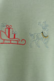 Sage Christmas Embroidery Romper - Aaria Tees Aaria Tees
