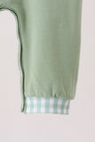 Sage Christmas Embroidery Romper - Aaria Tees Aaria Tees