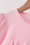 Pink Christmas Embroidery Pants Set - Aaria Tees Aaria Tees