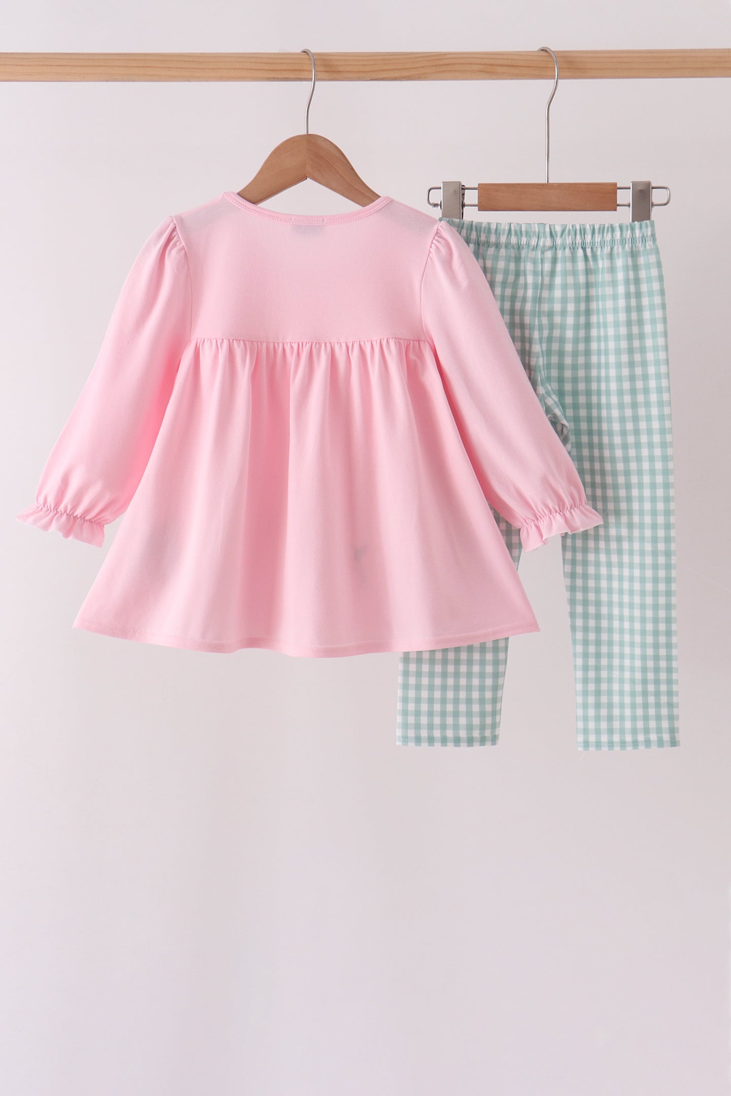 Pink Christmas Embroidery Pants Set - Aaria Tees Aaria Tees