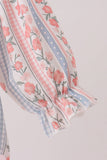 Pink Floral Puppy Embroidery Bow Bubble - Aaria Tees Aaria Tees