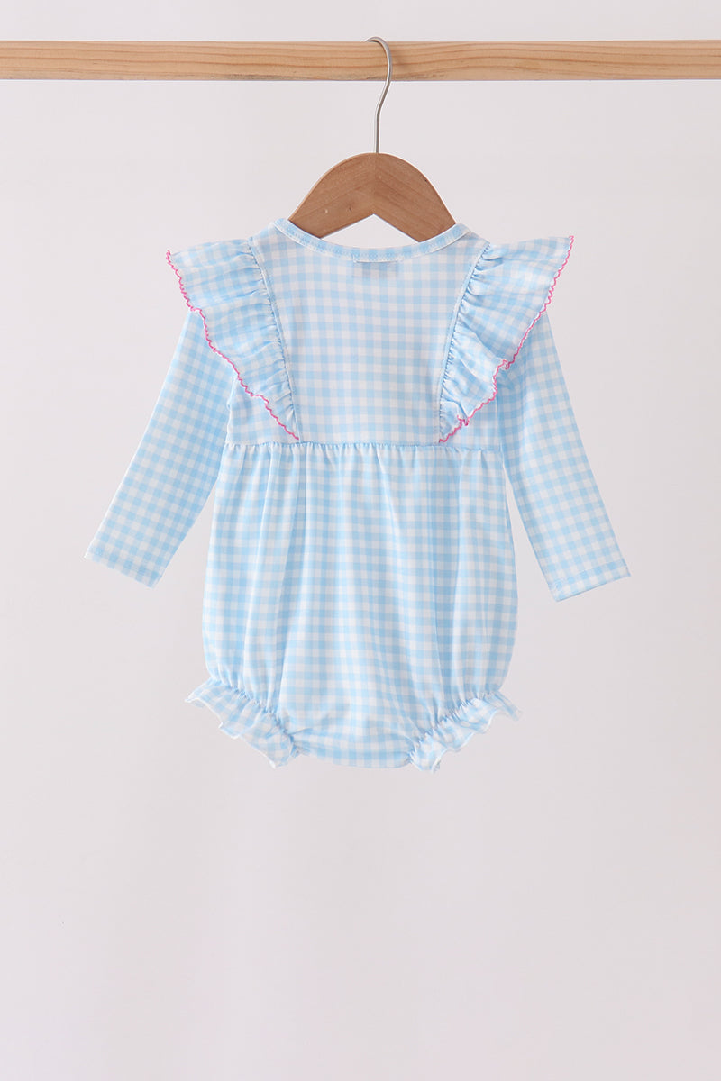 Blue Castle Embroidery Ruffle Bubble - Aaria Tees Aaria Tees
