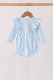 Blue Castle Embroidery Ruffle Bubble - Aaria Tees Aaria Tees