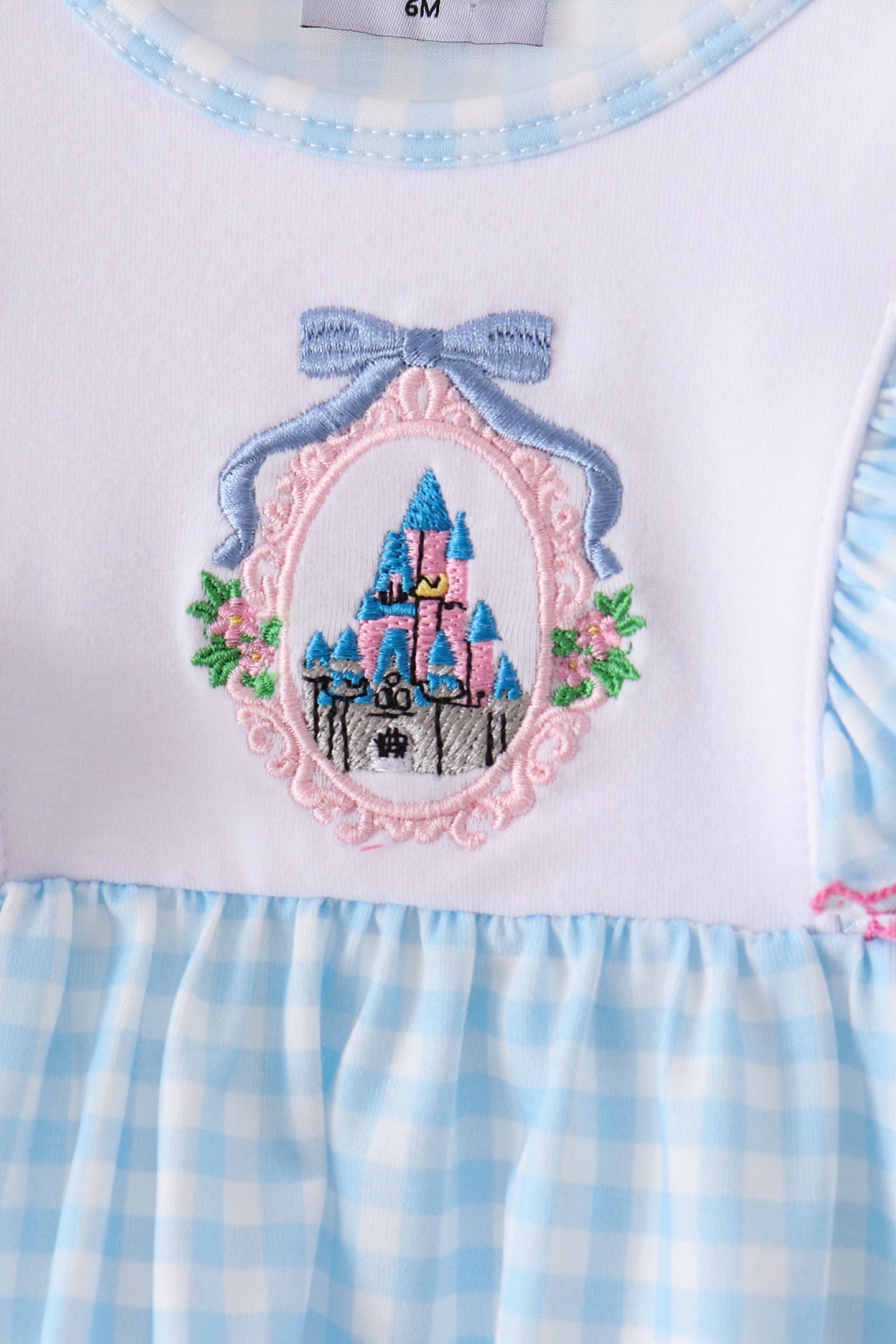 Blue Castle Embroidery Ruffle Bloomer Set - Aaria Tees Aaria Tees