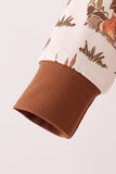 Brown Duck Embroidery Ruffle Romper - Aaria Tees Aaria Tees