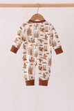 Brown Duck Embroidery Romper - Aaria Tees Aaria Tees