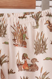 Brown Duck Embroidery Ruffle Pants Set - Aaria Tees Aaria Tees