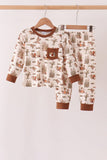Brown Duck Embroidery Pants Set - Aaria Tees Aaria Tees
