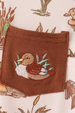 Brown Duck Embroidery Pants Set - Aaria Tees Aaria Tees