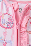 Pink Character Ruffle Bamboo Romper - Aaria Tees Aaria Tees